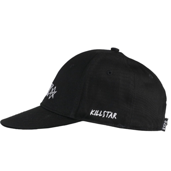 Killstar ✦ Symbolic Trucker Cap ✦ Black Cotton w/ Occult Embroidery Adjustable - Picture 4 of 8